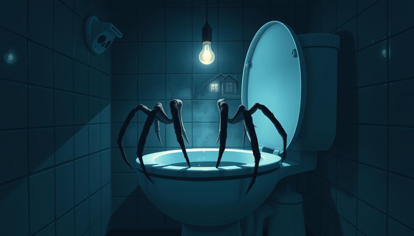 Toilet Spiders : l'angoisse humoristique des araignées de toilettes !