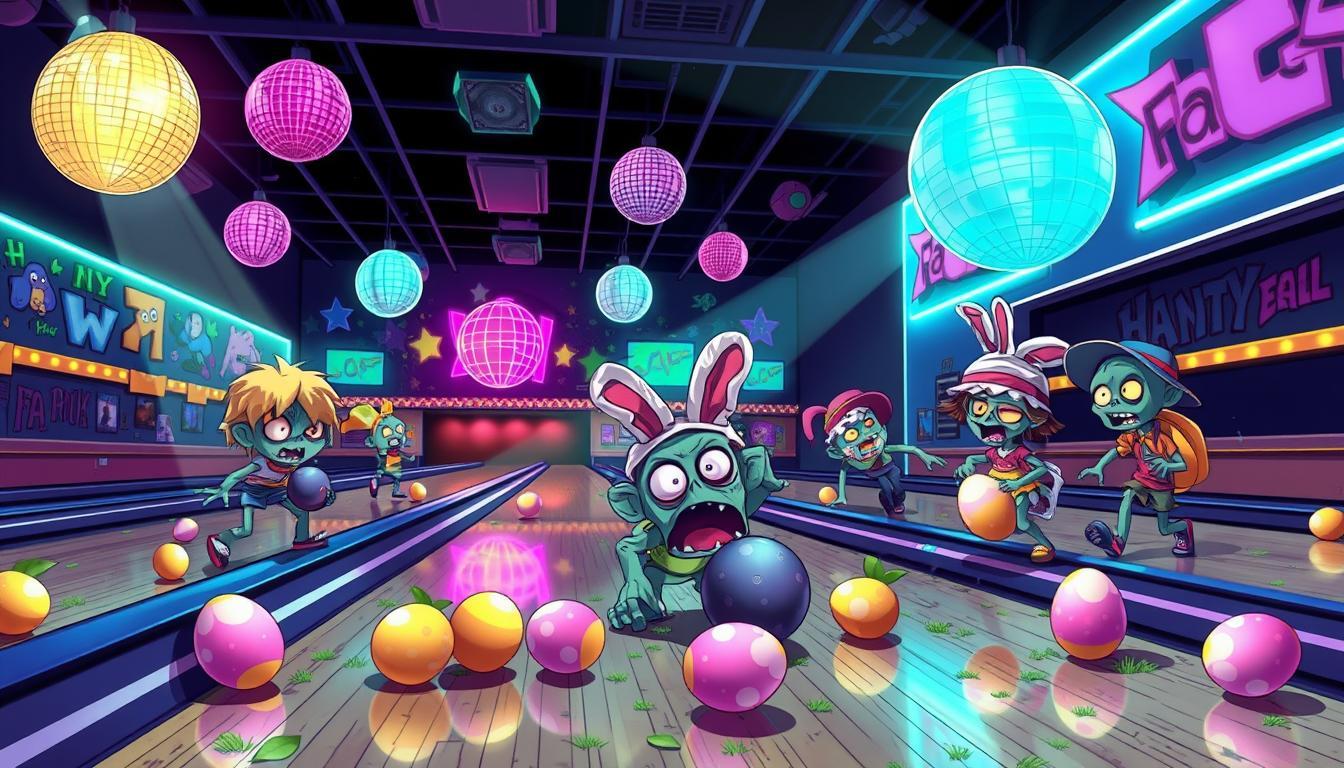 L'œuf de Pâques Disco Bowling Alley : une danse mortelle avec les zombies !