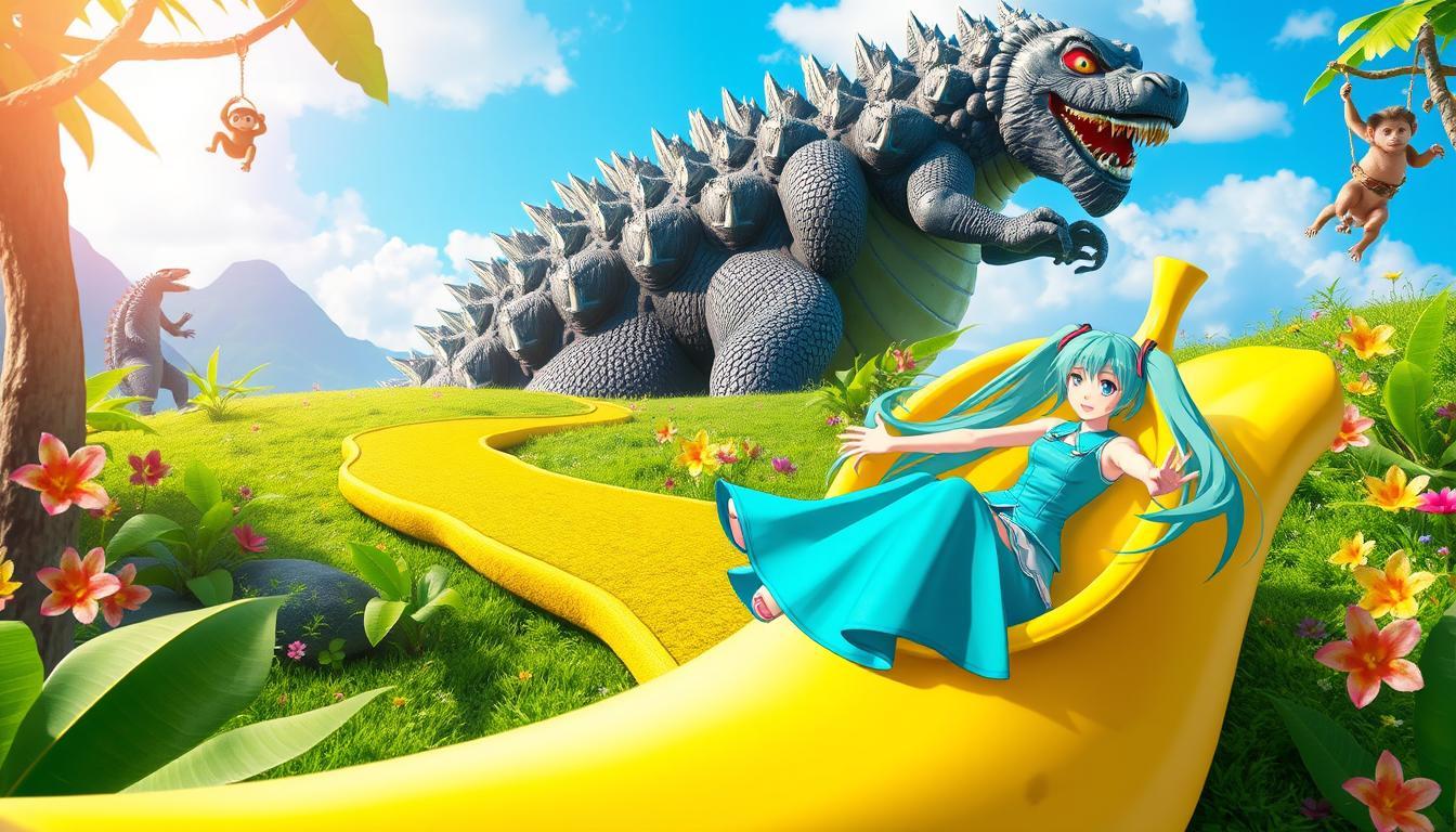 Super Monkey Ball: Banana Rumble se réinvente avec Hatsune Miku et Godzilla !